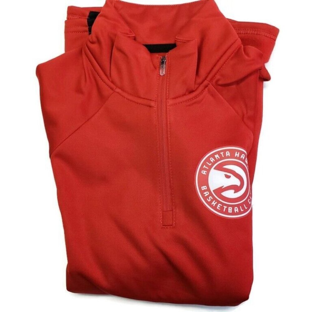 NBA Atlanta Hawks Hands High MVP Quarter Zip Pullover Womens Size XL Red - Picture 7 of 7